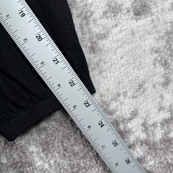 Chloé Top US Small Womens Black Balloon Sleeve Ribbed Wool Knit Pullover Fitted - Picture 4 of 6